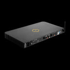 Rear view of Silent Angel Bremen SL1P, highlighting audio outputs, USB ports, and network connections