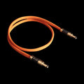 audiophile-grade bastei 12V DC cable orange colored coiled view