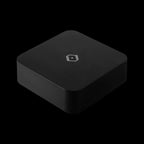 Silent Angel black Rhein Z1C side angle highlighting compact size hifi music server