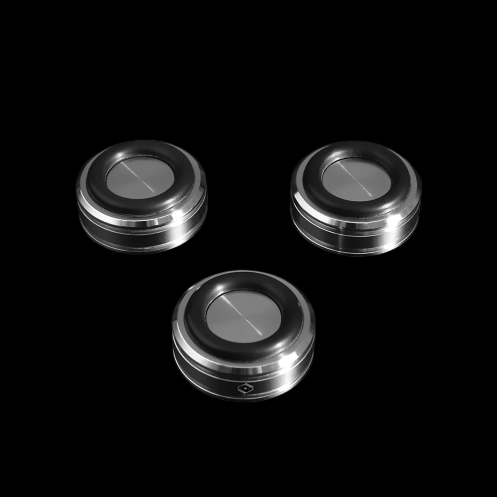 Bottom view of Silent Angel S28 shock mounts, showing anti-slip base and structural design