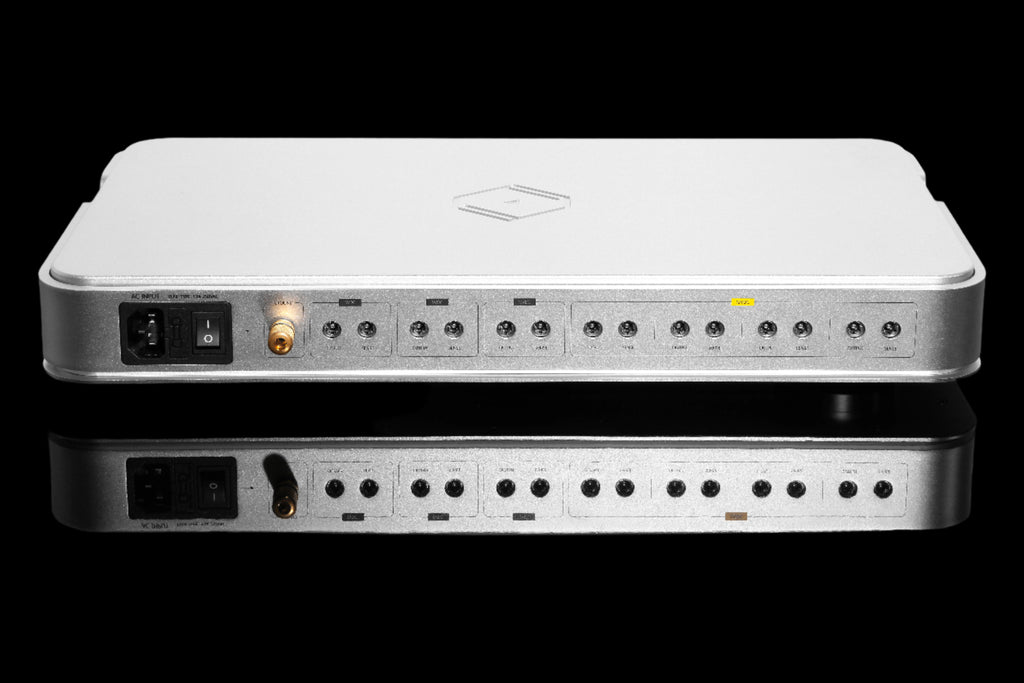 Rear view of Silent Angel Forester FX, highlighting DC outputs and power connectors