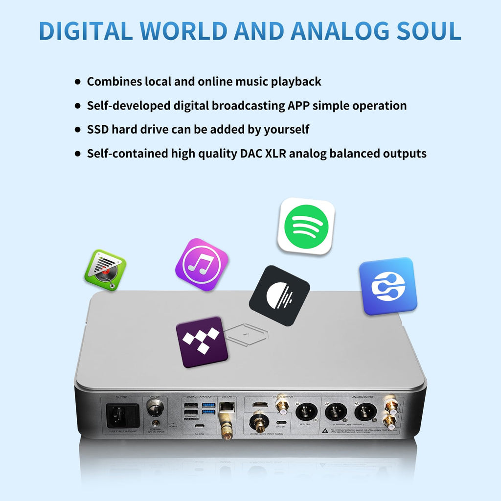 Back profile of silver Munich MU showcasing audiophile-grade hifi advanced specs and compatibility