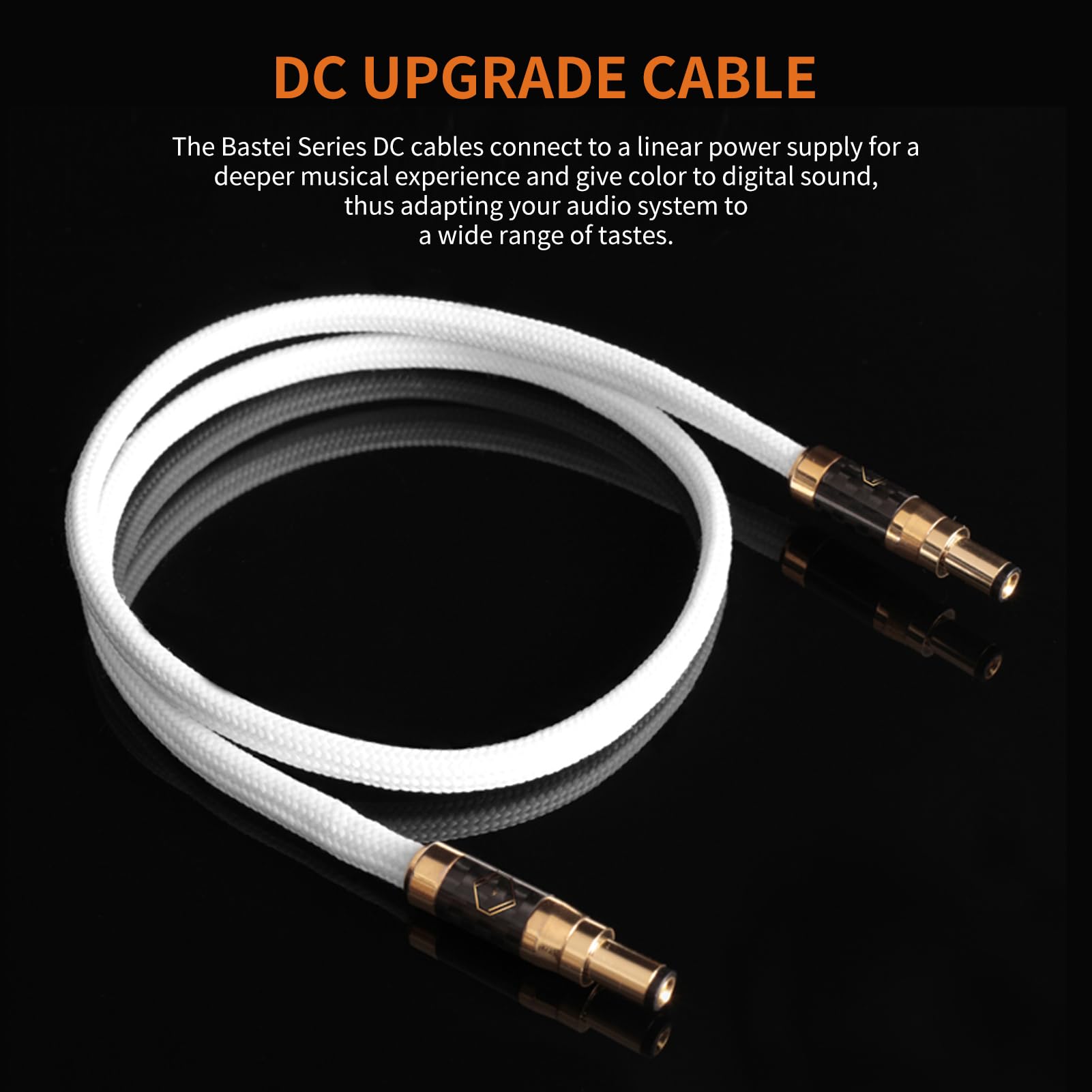 12V Snowy White Bastei DC Cable coiled view